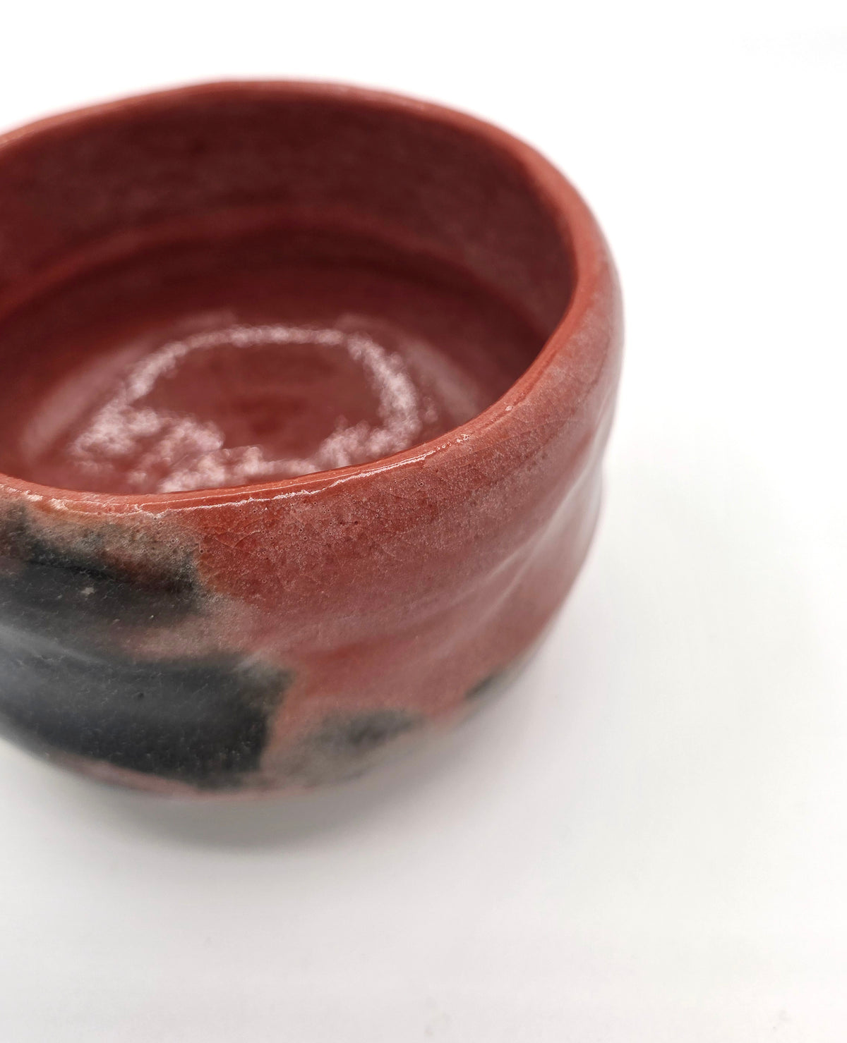 Raku-Yaki Red Raku Chawan -Rakunyū- Kyoto