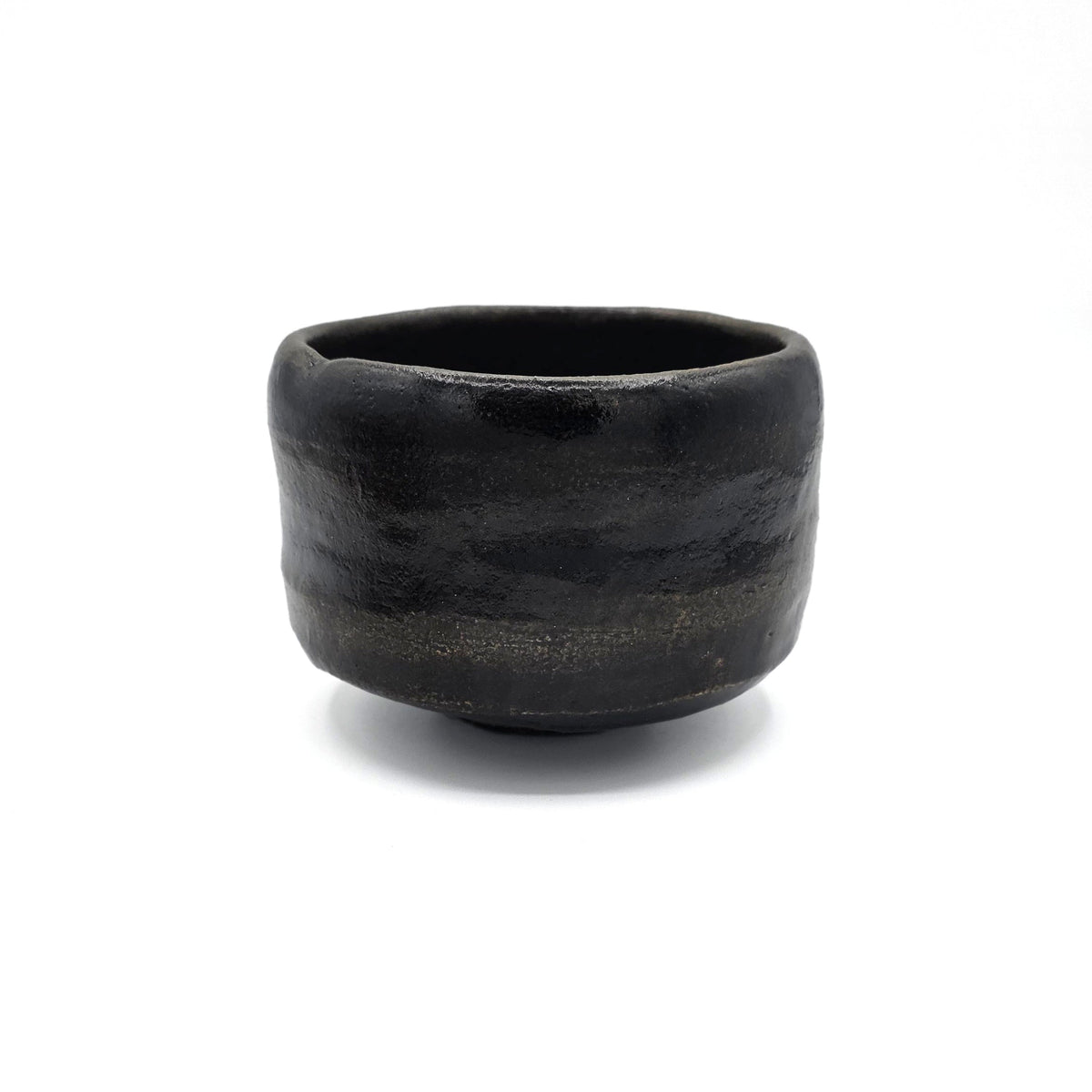 Raku-Yaki Black Raku Chawan - Rakunyū - Kyoto