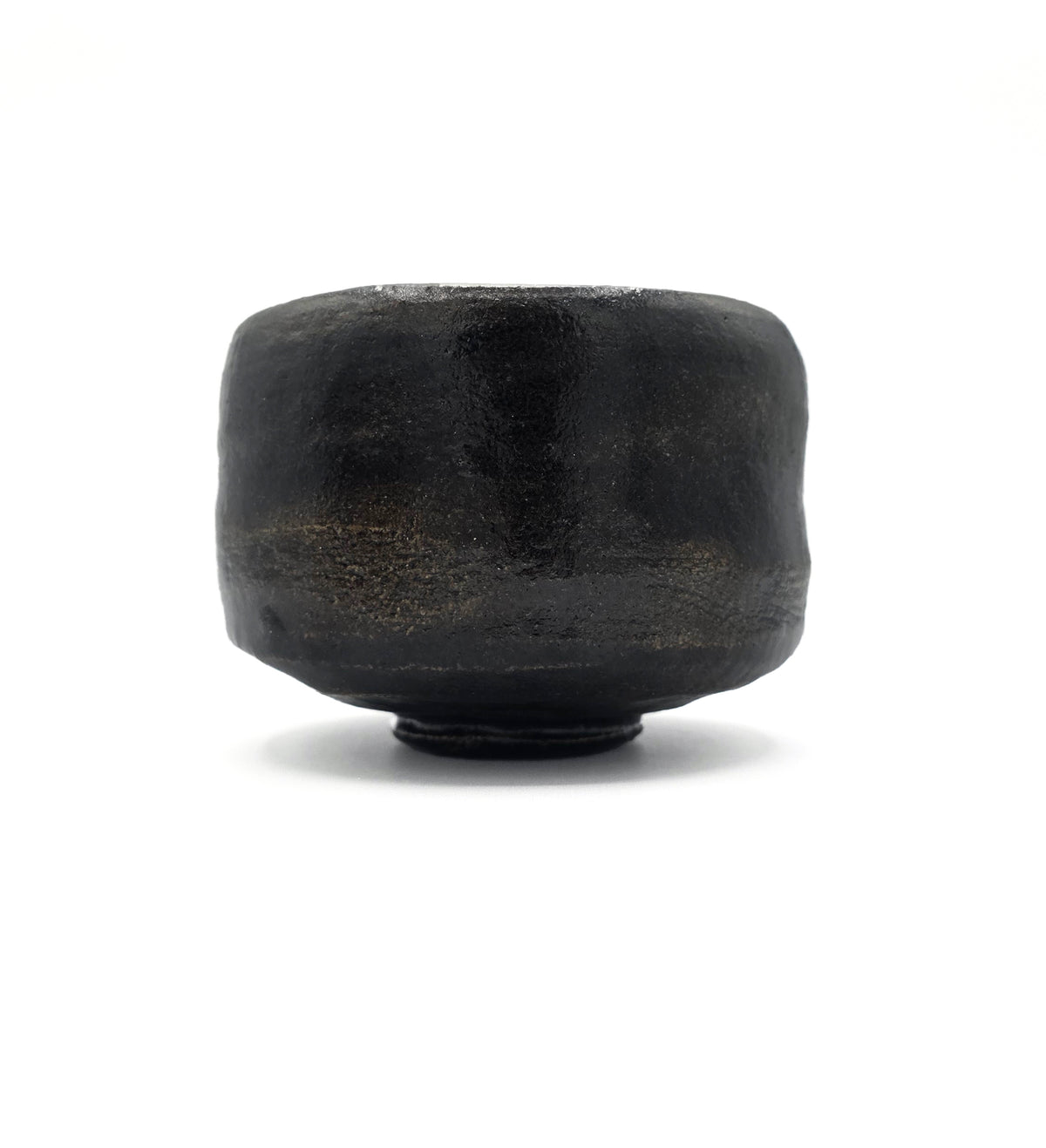 Raku-Yaki Black Raku Chawan - Rakunyū - Kyoto