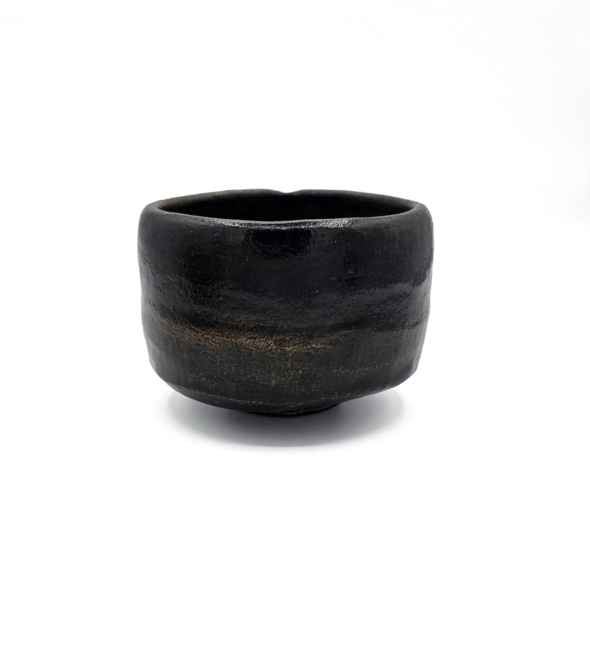 Raku-Yaki Black Raku Chawan - Rakunyū - Kyoto