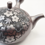 Banko-Yaki Kyusu Teapot - Suigetsu III - Moonlit Sakura and Maple - 350ml