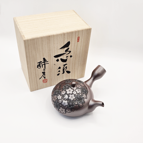 Kyusu Banko-Yaki - Suigetsu III - Sakura et érable au clair de lune - 350 ml