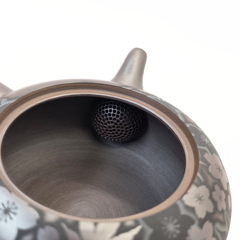 Banko-Yaki Kyusu Teapot - Suigetsu III - Moonlit Sakura and Maple - 350ml