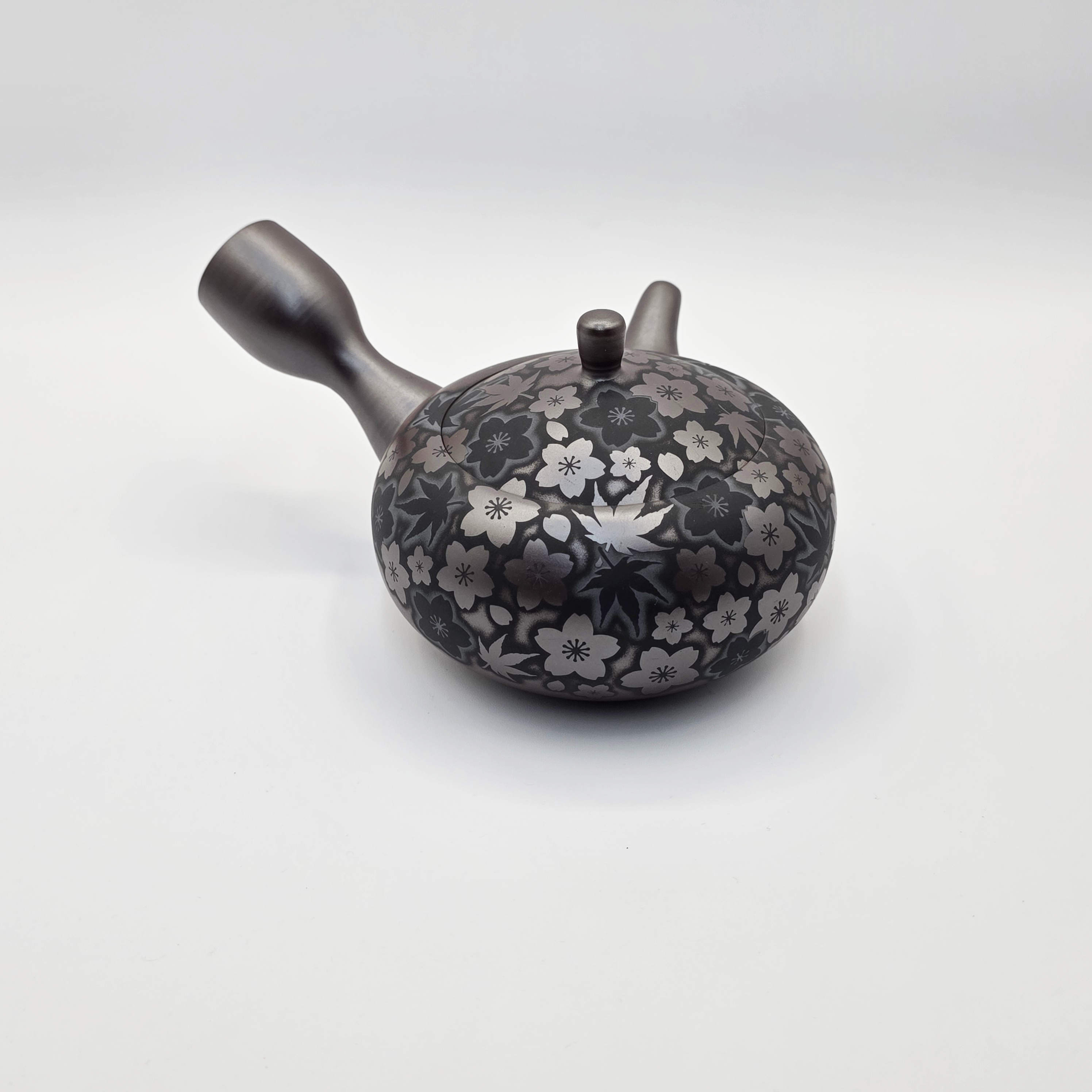 Banko-Yaki Kyusu Teapot - Suigetsu III - Moonlit Sakura and Maple - 350ml
