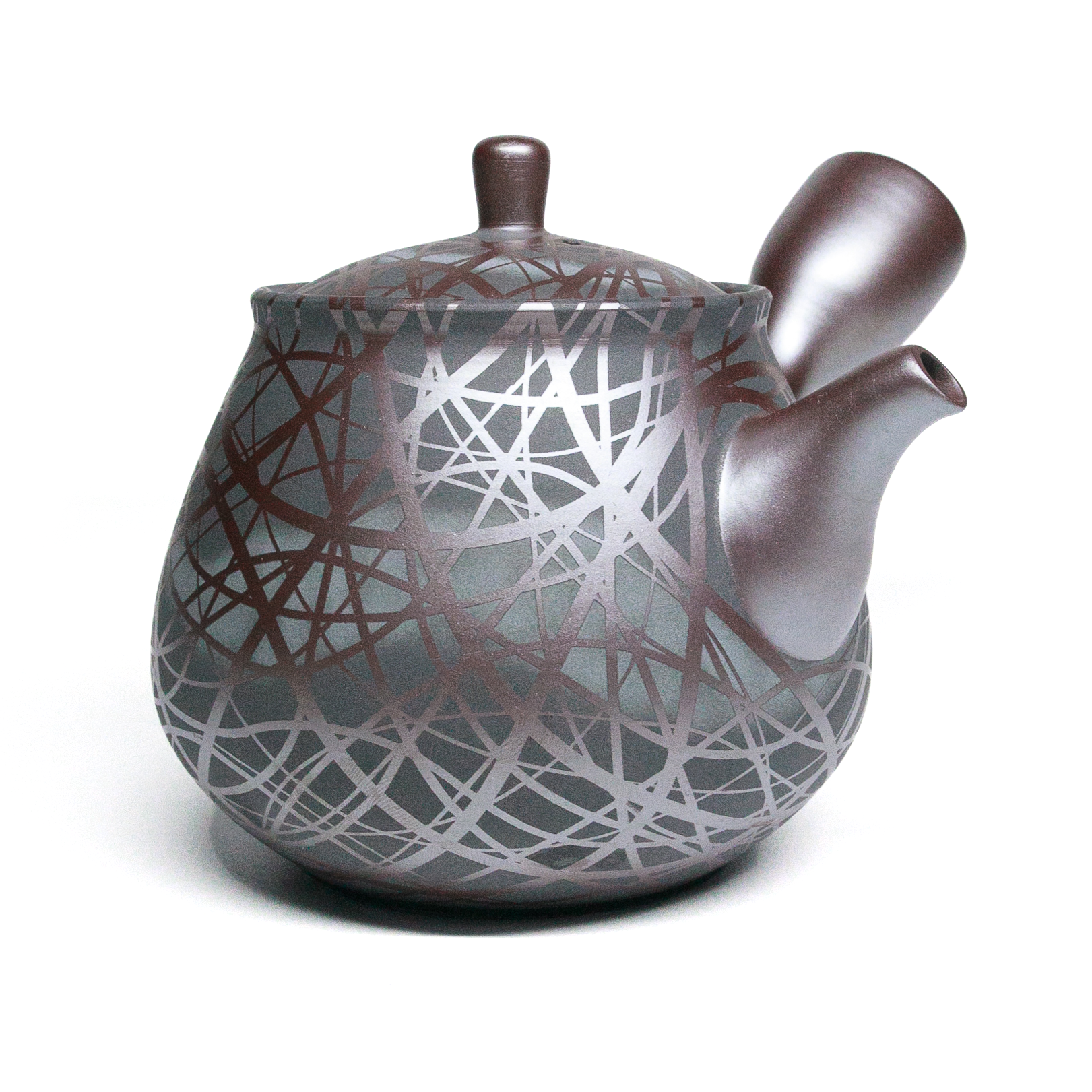 Banko-Yaki Kyusu Teapot, "Black Weaver" - Suigetsu III - 350ml