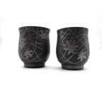 Japanese Teacup Yunomi Pair - Shimizu Suigetsu III - 250ml / 210ml