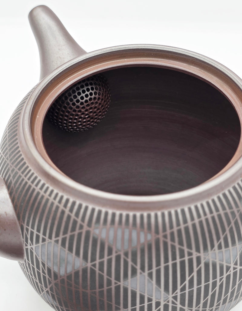 Banko-Yaki Kyusu Teapot, "Kagome" - Suigetsu III - 490ml