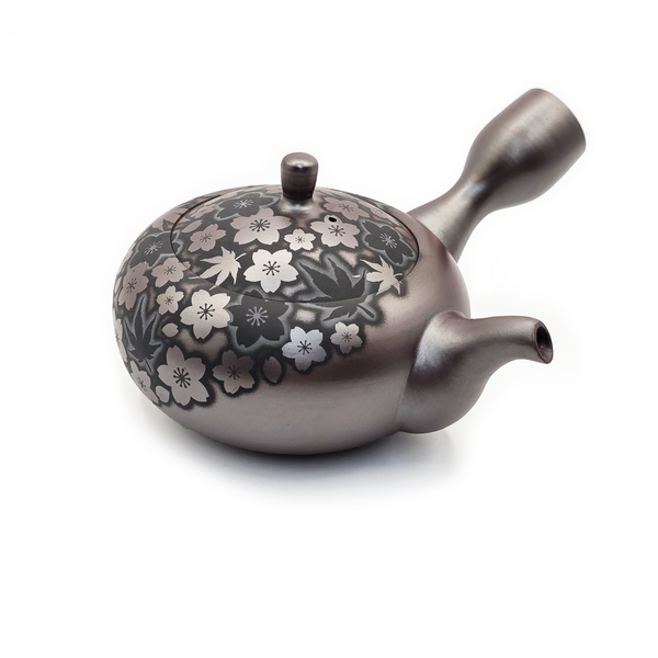 Banko-Yaki Kyusu Teapot - Suigetsu III - Moonlit Sakura and Maple - 350ml