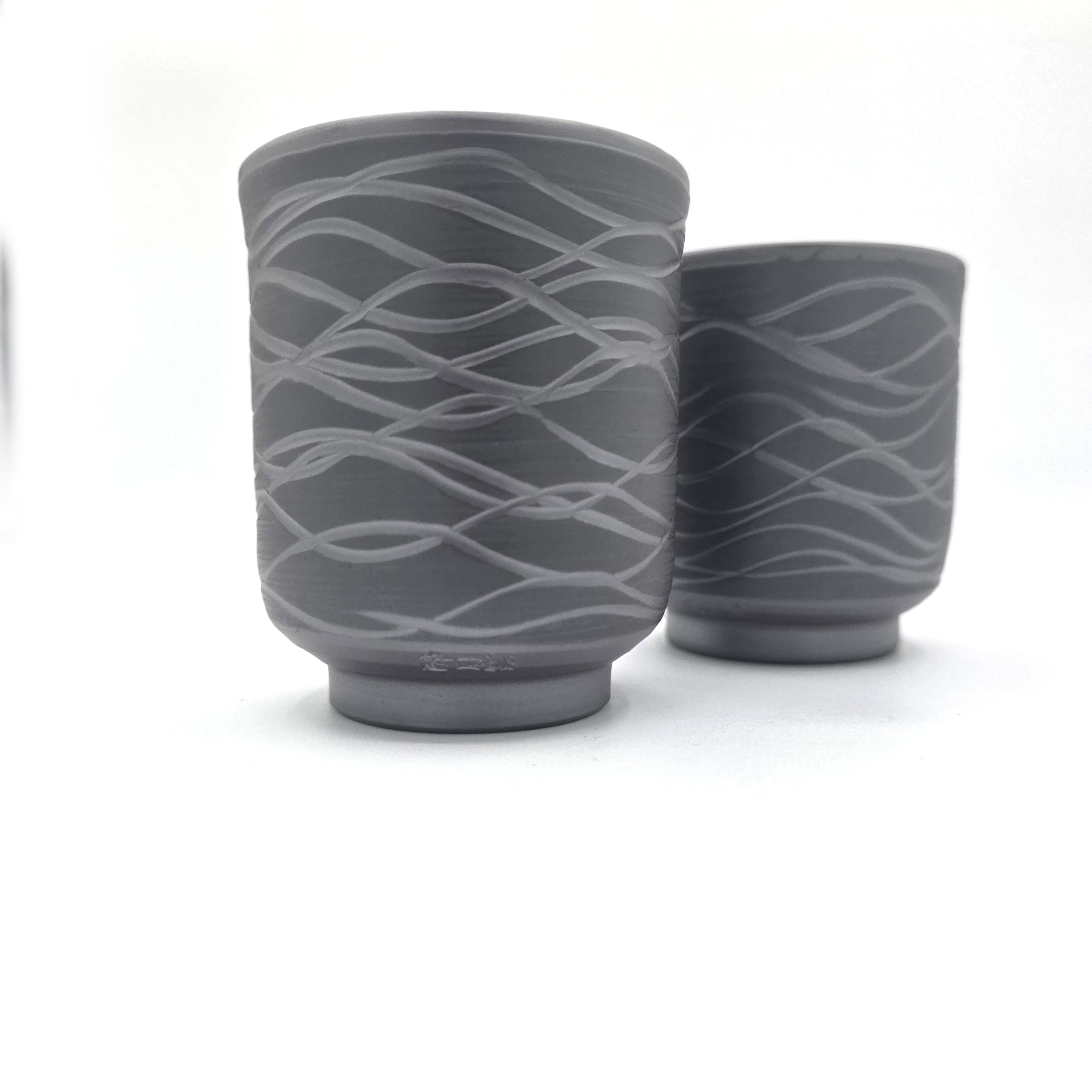 Banko-yaki Yunomi Tea Cups - Suigetsu kiln - 240ml