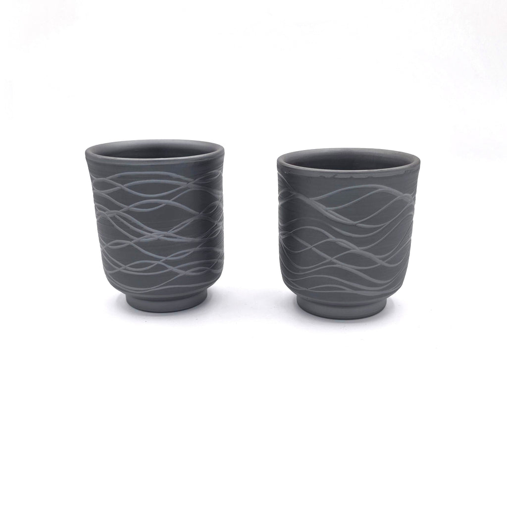 Banko-yaki Yunomi Tea Cups - Suigetsu kiln - 240ml