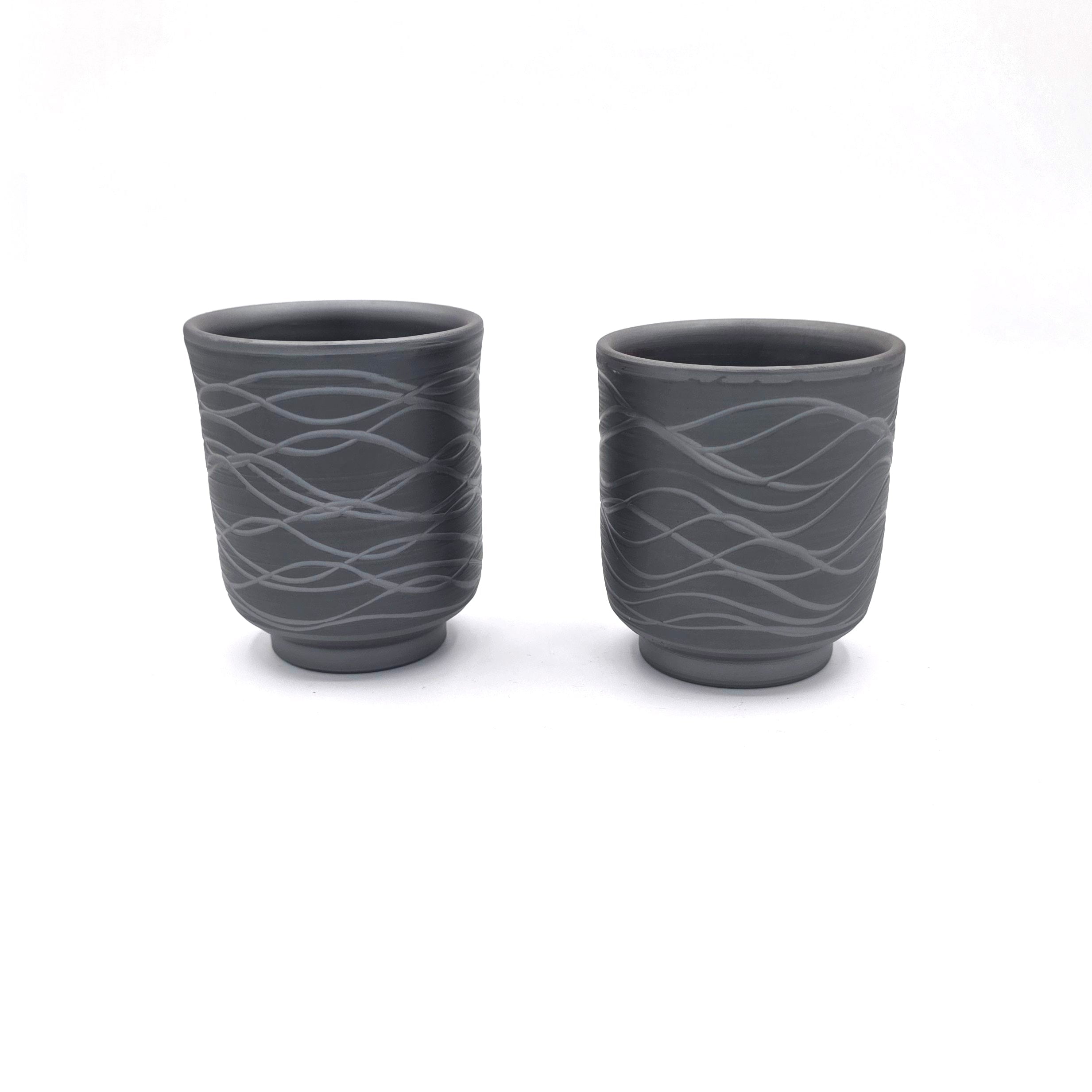 Banko-yaki Yunomi Tea Cups - Suigetsu kiln - 240ml