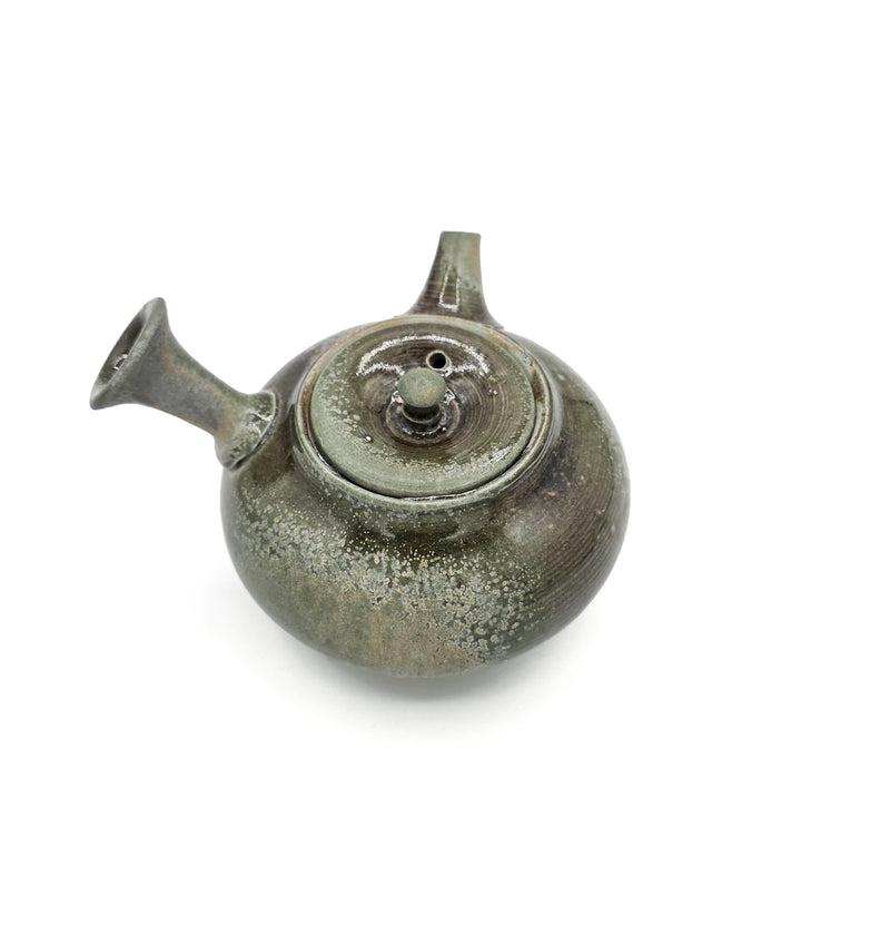 Tokoname-Yaki  Green Ash Glaze Kyusu - Shiraiwa Taisuke - 180 ml