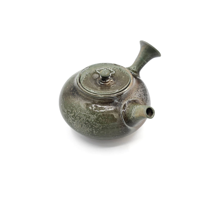 Tokoname-Yaki  Green Ash Glaze Kyusu - Shiraiwa Taisuke - 180 ml
