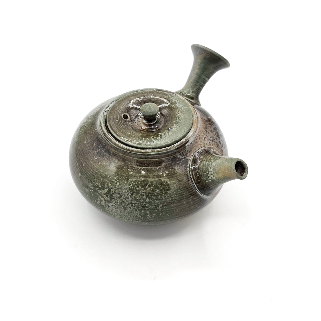 Tokoname-Yaki  Green Ash Glaze Kyusu - Shiraiwa Taisuke - 180 ml