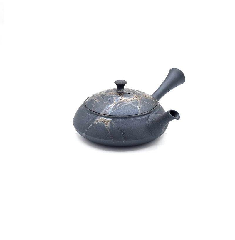 Blue Tokoname-Yaki, Mogake Japanese Kyusu Teapot - Fujita Tokuta-  210 ml